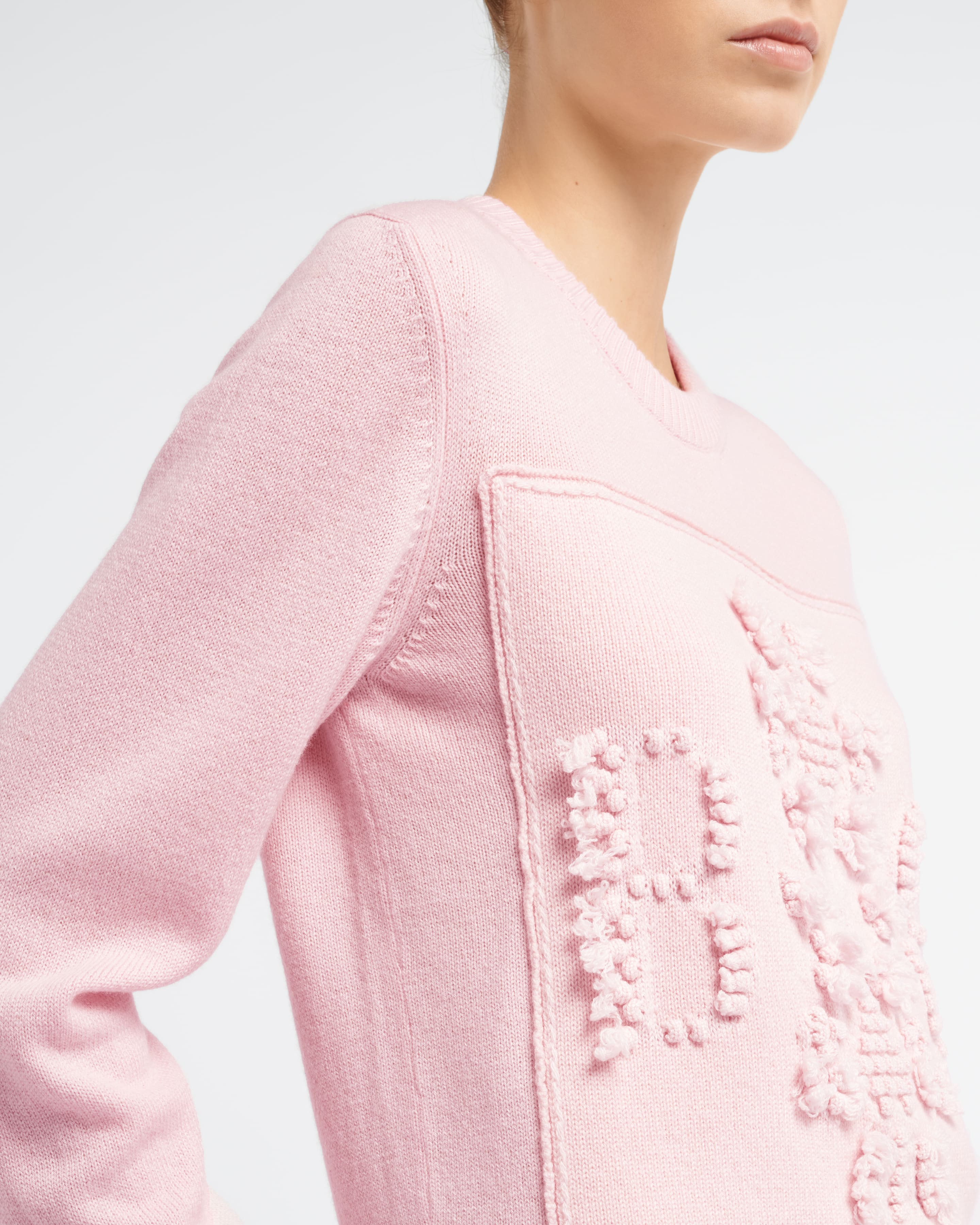 Barrie colour-block cashmere jumper - Pink
