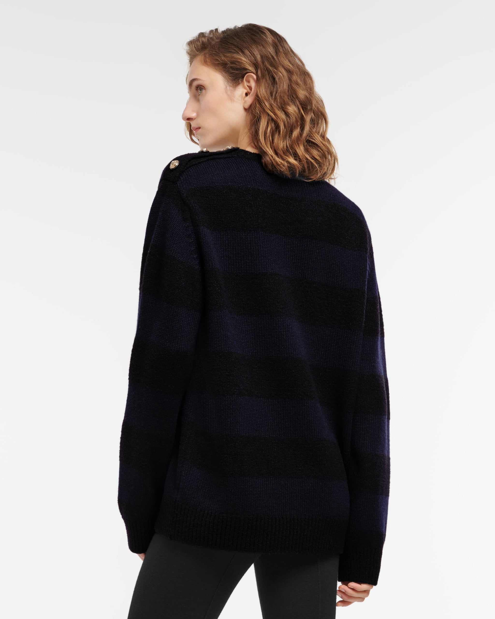 Pull en cachemire rayé + Sofia Coppola –