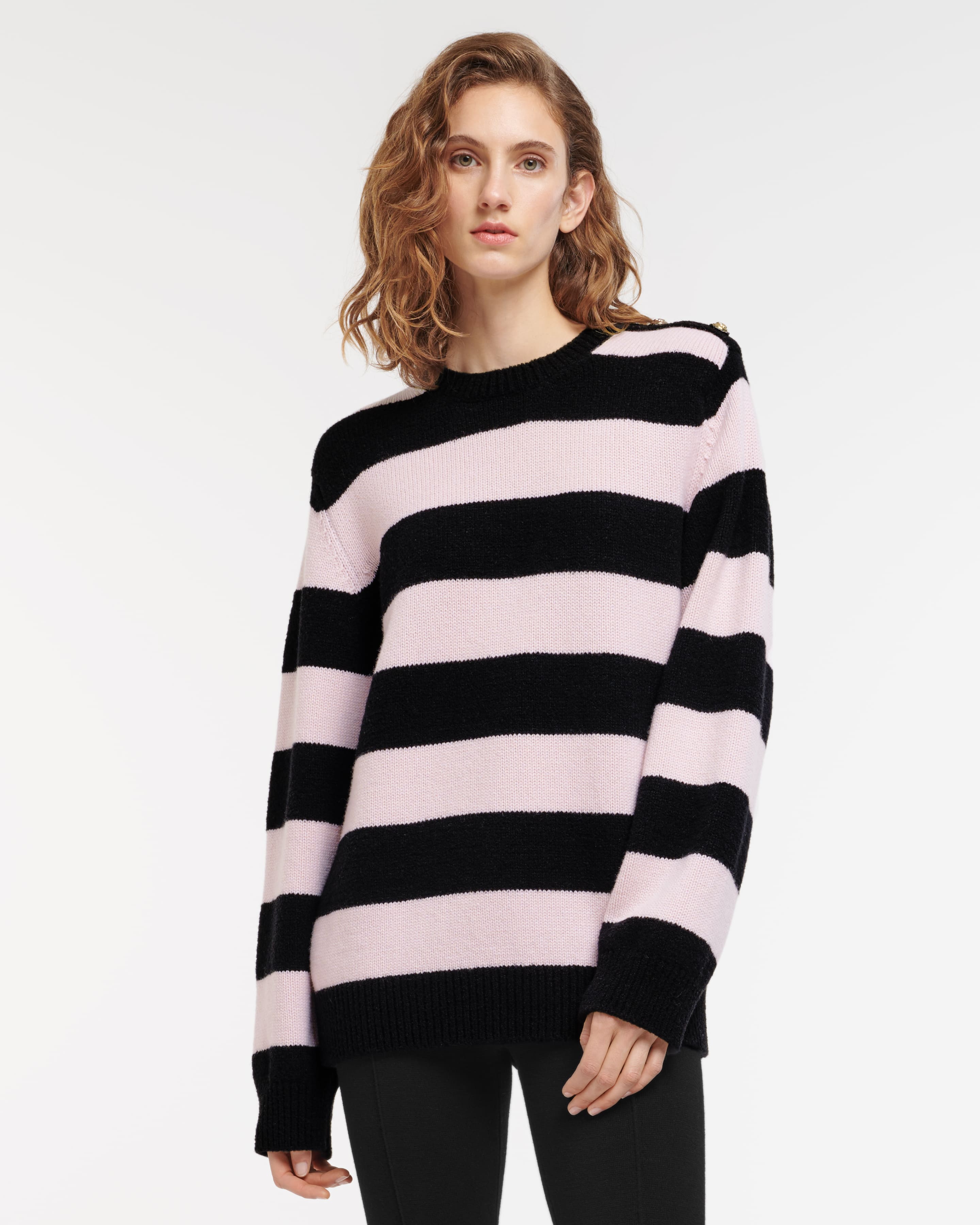 Striped shop cashmere jumper