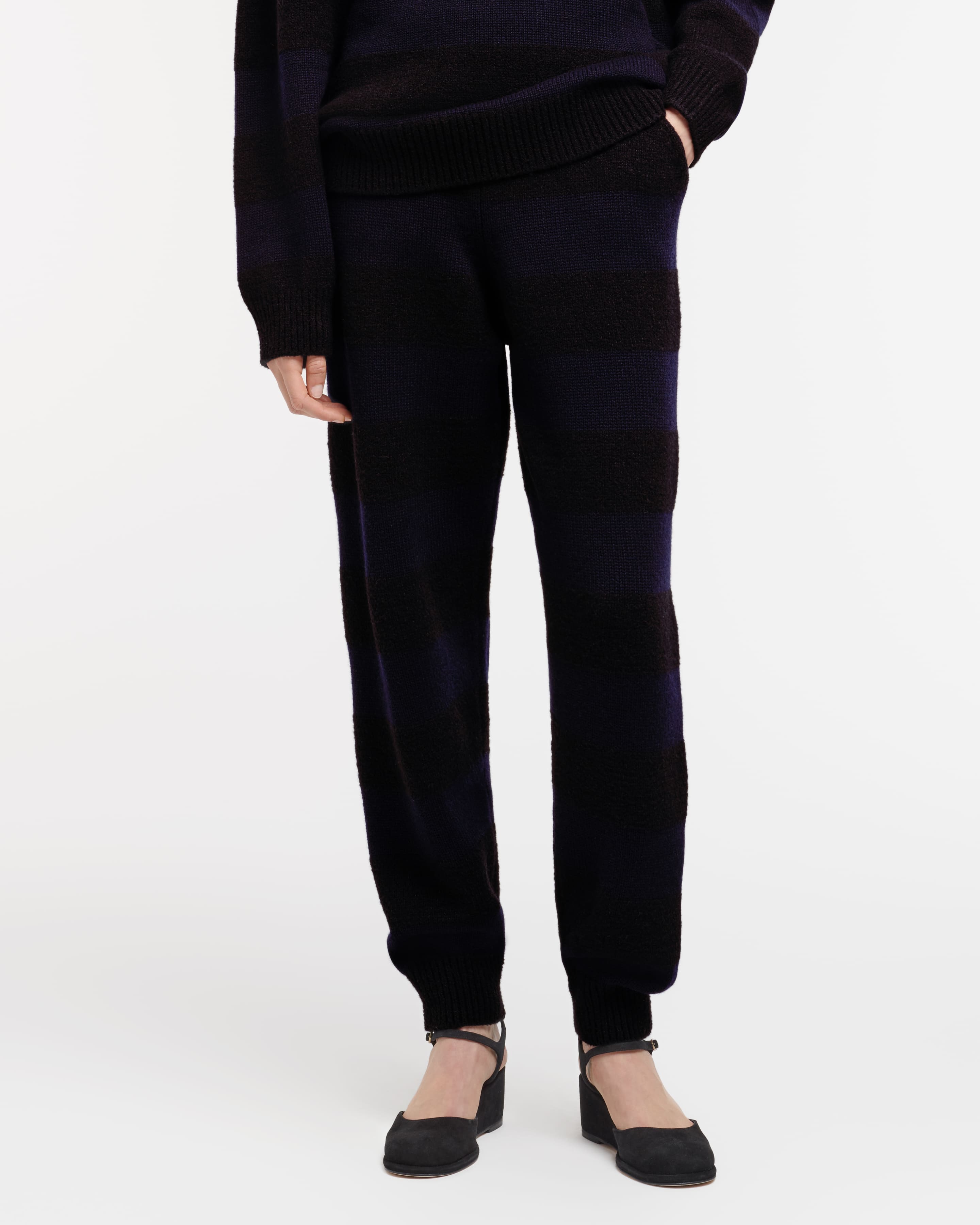 Cashmere on sale striped trousers