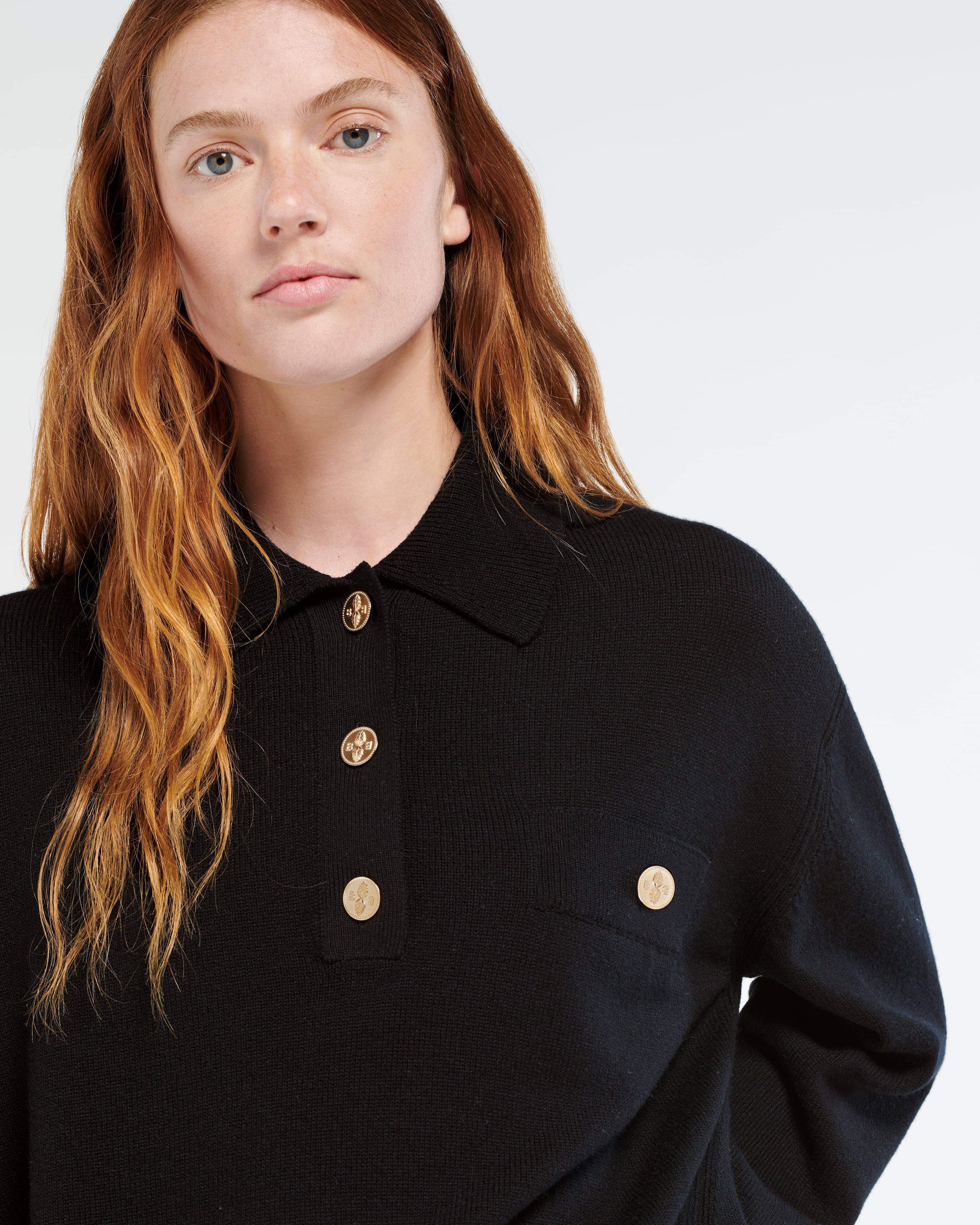 Polo collared sweater best sale