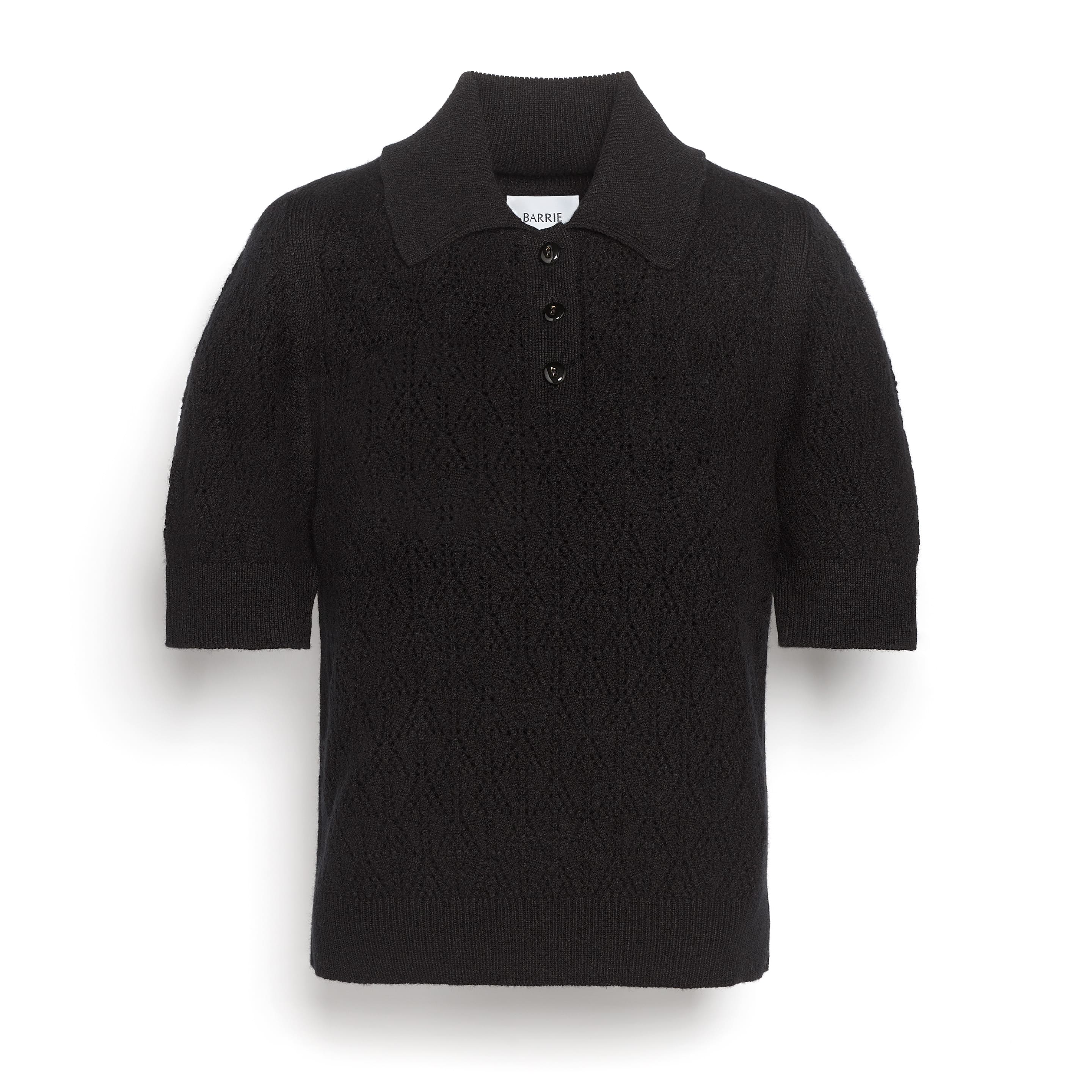 Cashmere lace polo shirt – Barrie.com