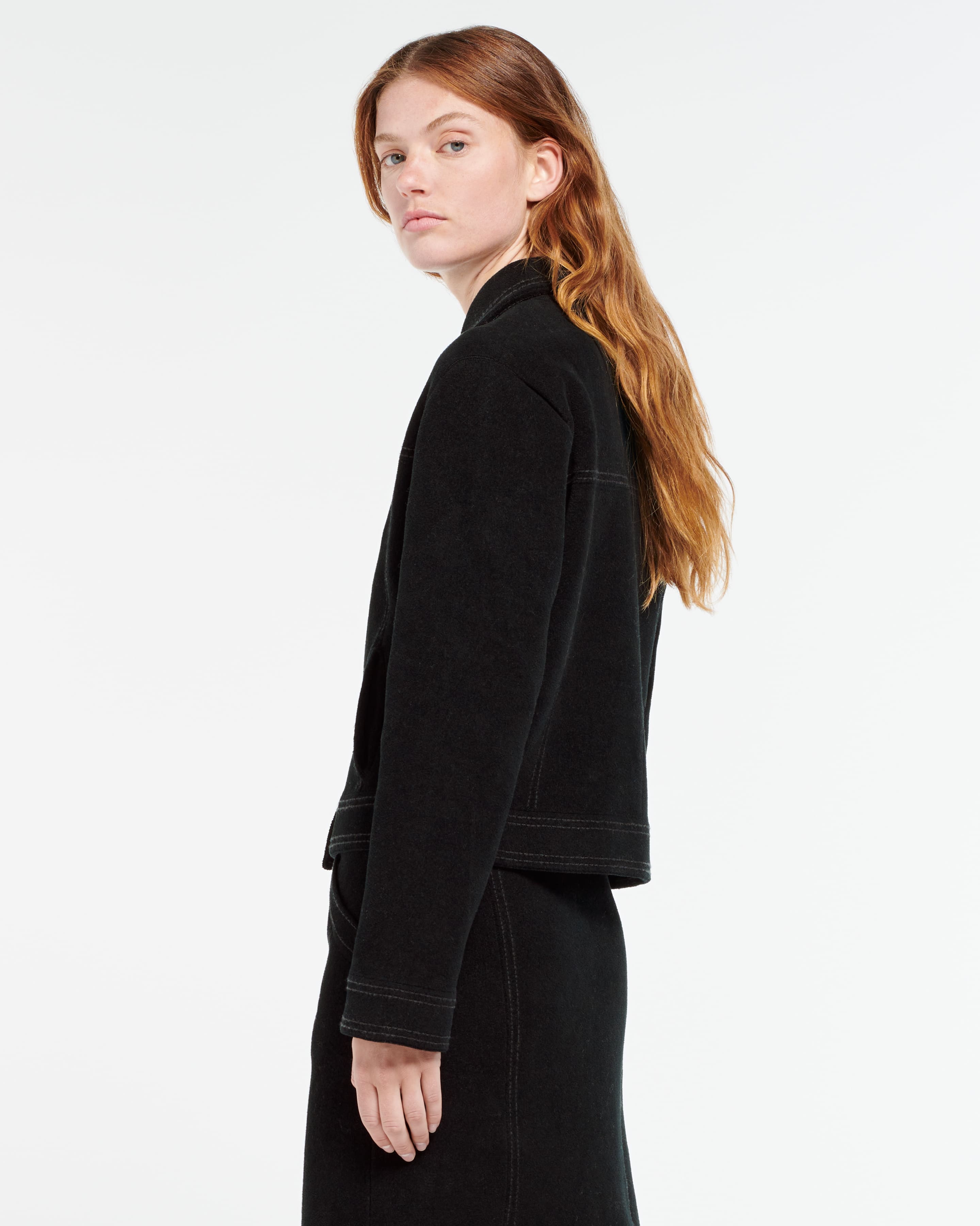 Black cashmere jacket best sale