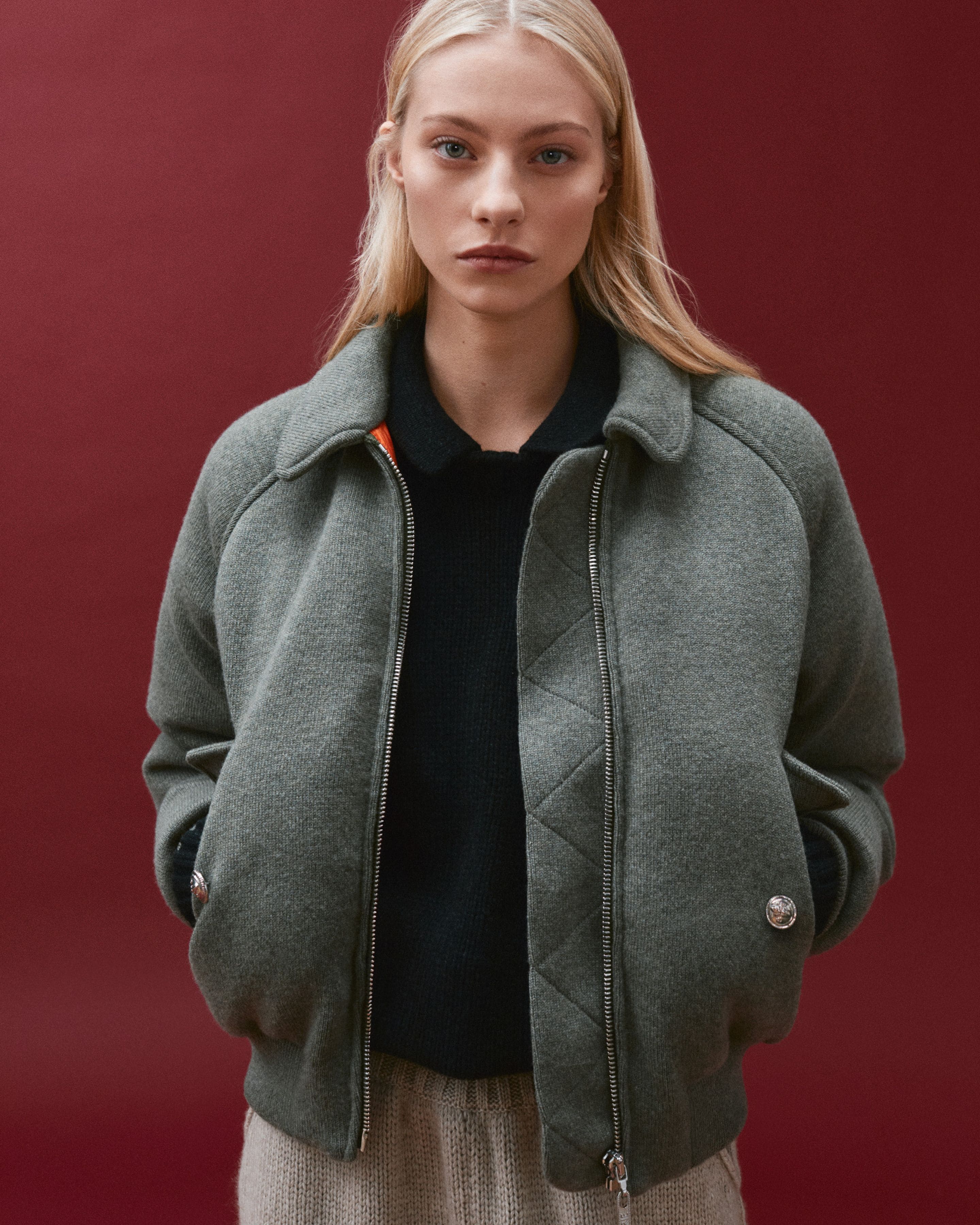 Cashmere and wool bomber jacket Barrie