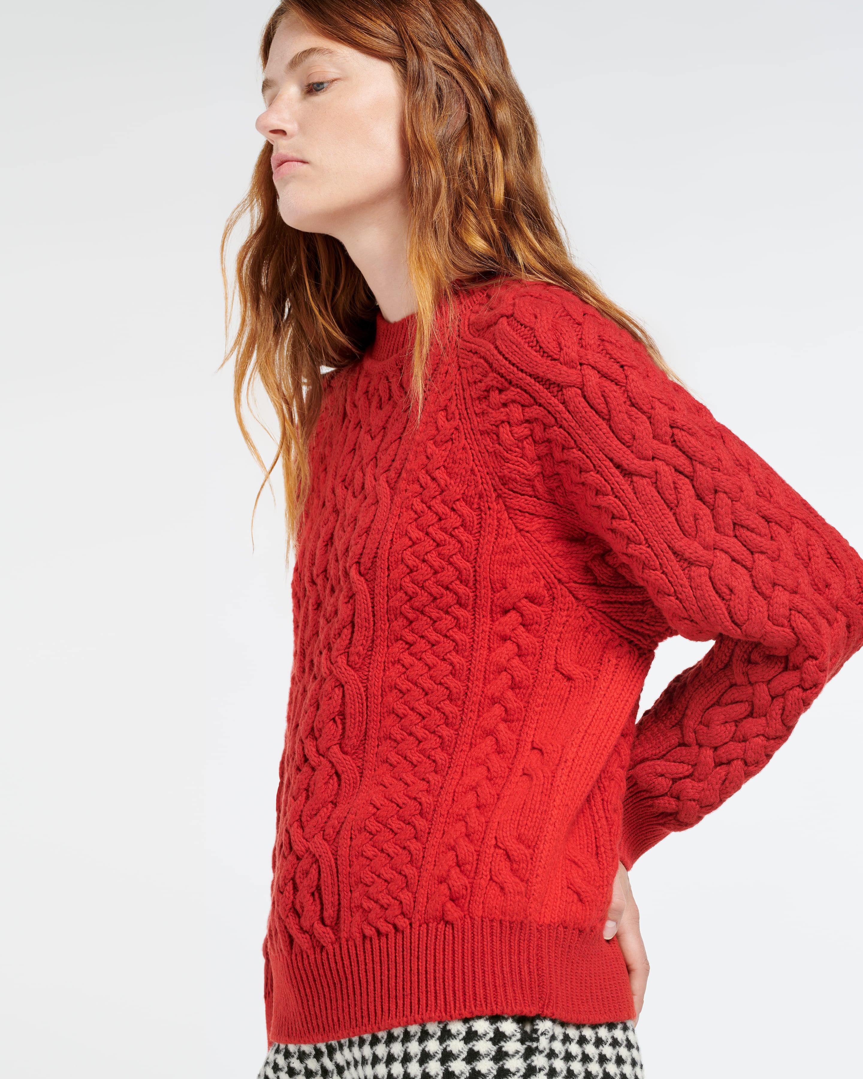 Cable knit cashmere jumper best sale