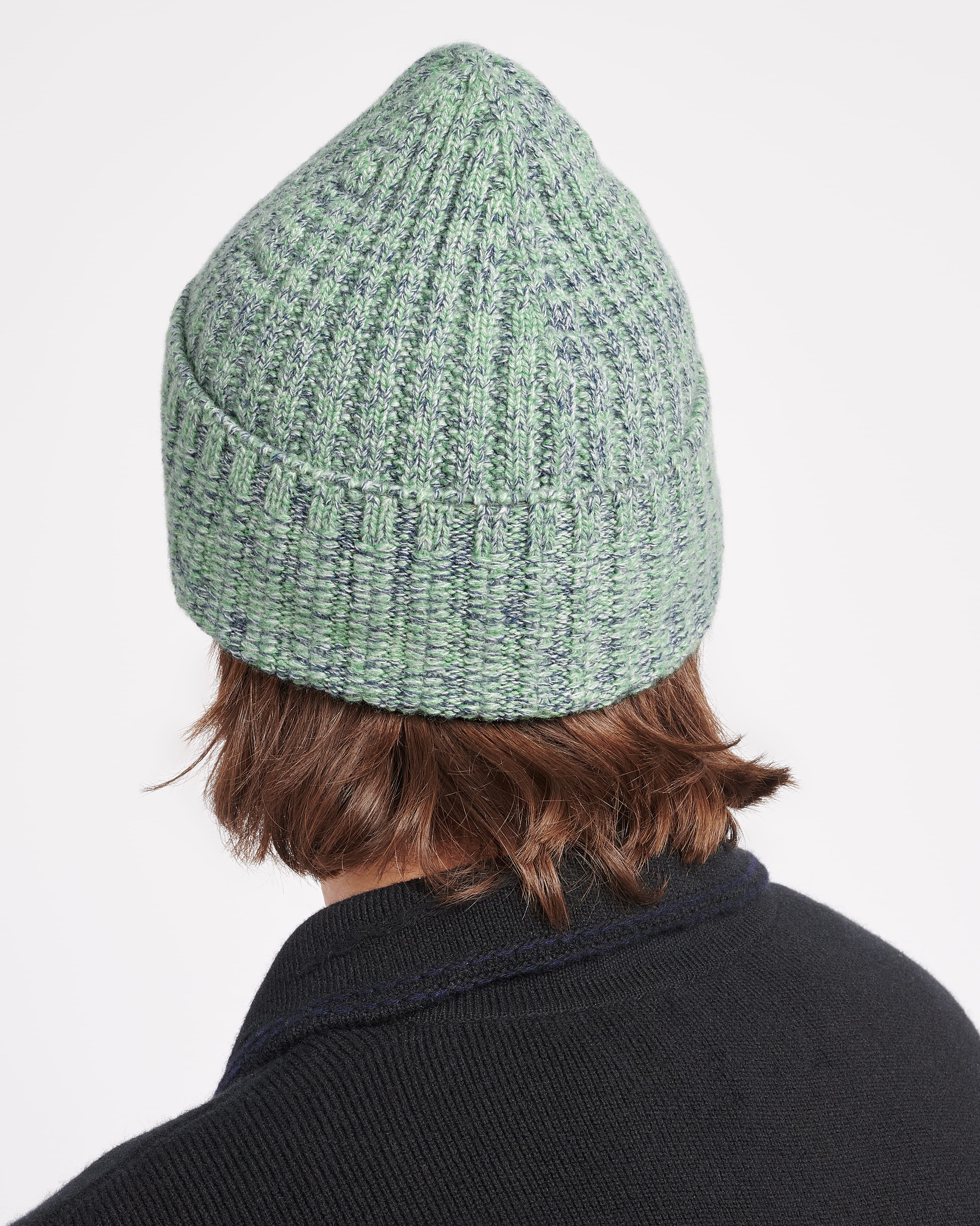 Mottled cashmere beanie