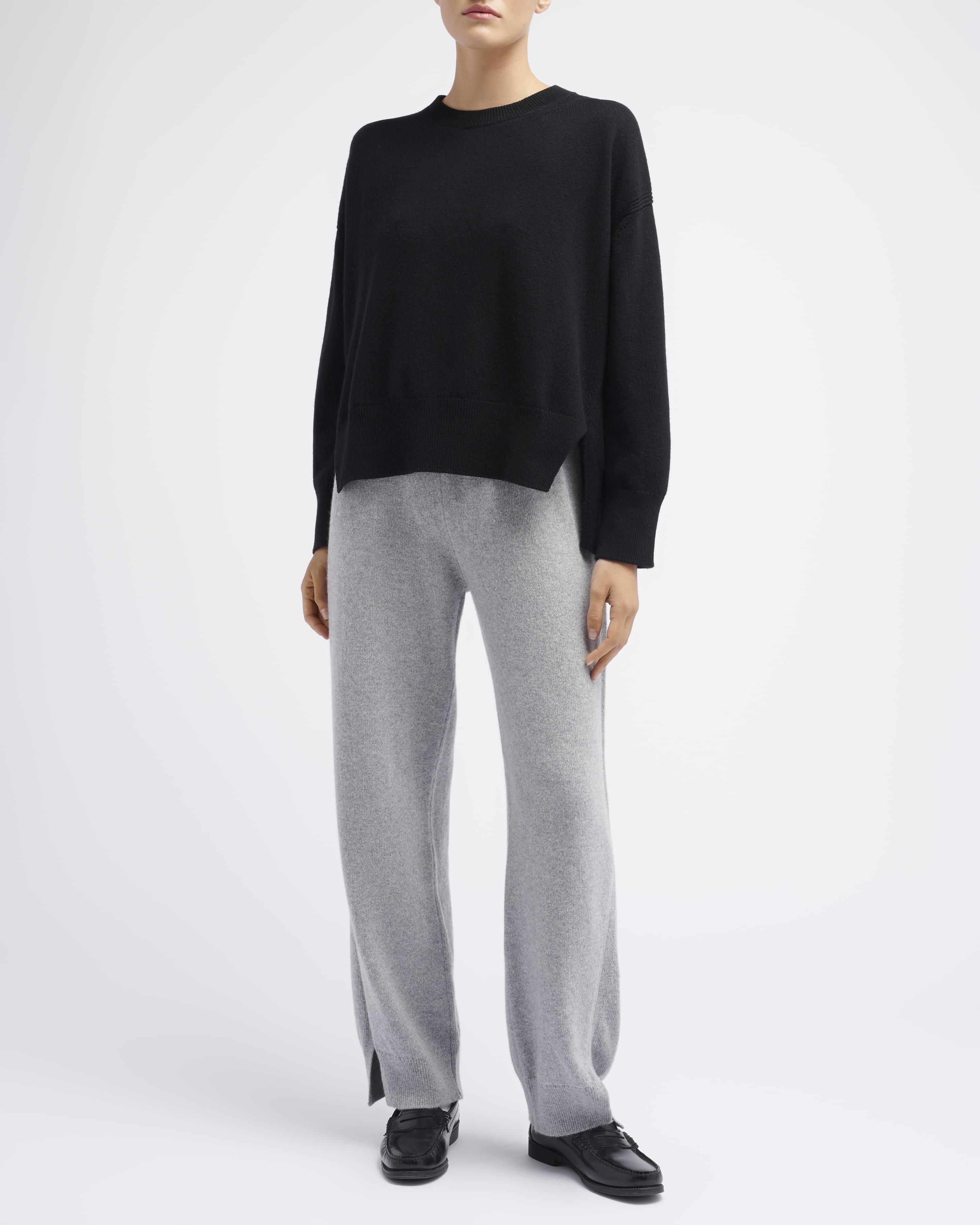 Barrie Iconic crew-neck cashmere jumper - Grey