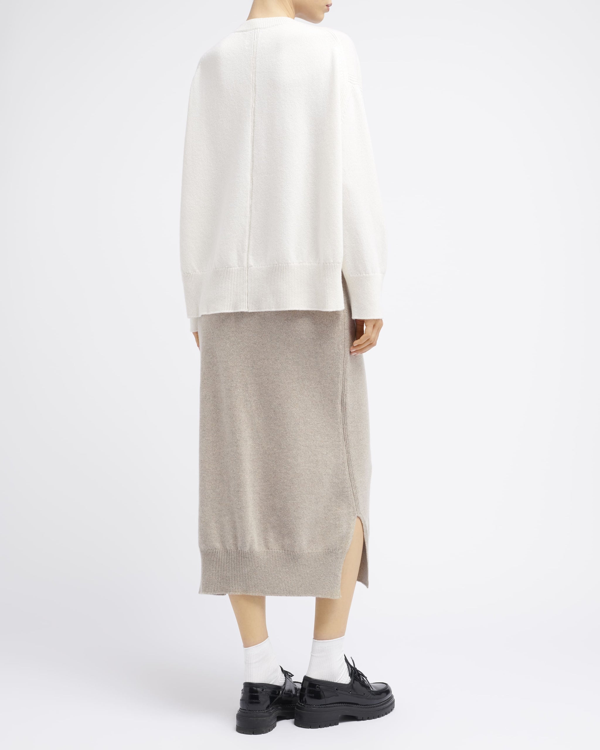 Col rond oversize cachemire