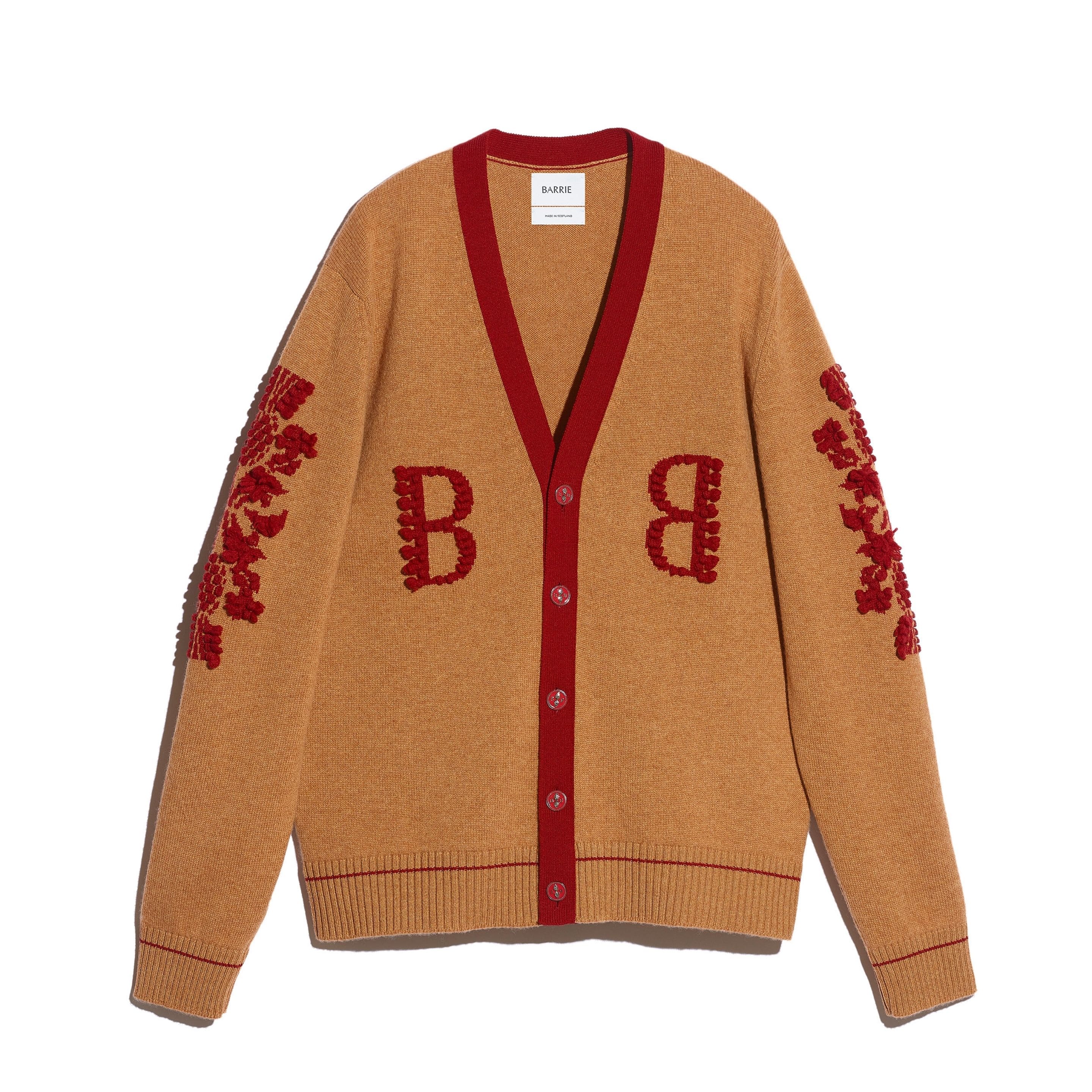 Barrie 3D logo-patch cashmere jumper - Brown
