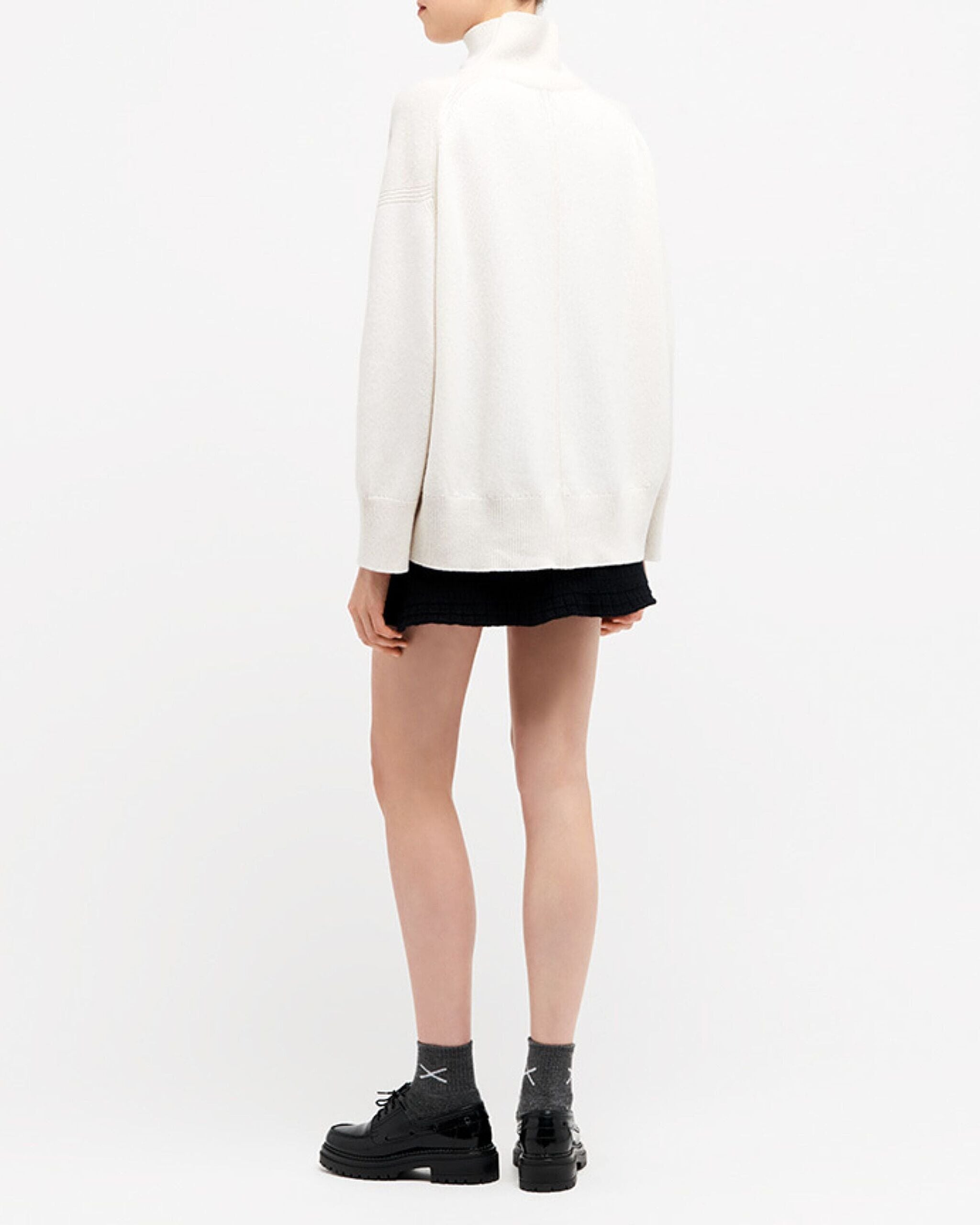 Oversized white roll neck jumper hot sale